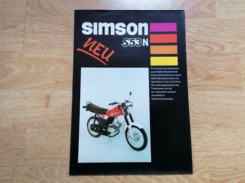 Simson s53 prospekt werbung - s53,