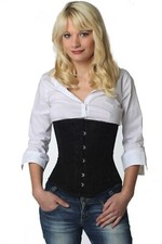 Korsett Corsage Brokat Schwarz