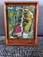 Acrylbild Handgemalt Im Holzrahmen Unikat Bild Kunst