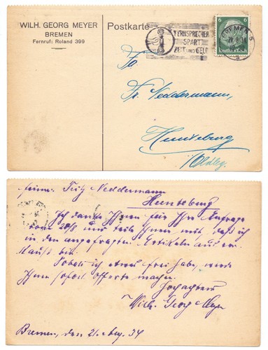 135922 postkarte wilh georg - 135922,