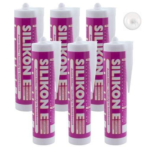 Silikon weiss 310ml - 6x,