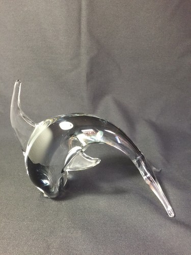 Muranoglas delphin grau - muranoglas,