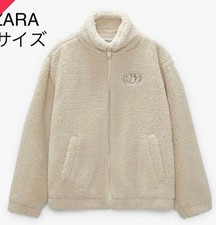 Zara Fleece Jacke Weiß  L Neu