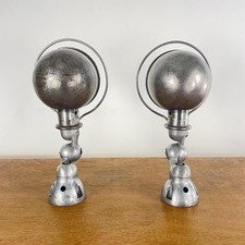 PAAR VINTAGE INDUSTRIELLE ABISOLIERTE UND POLIERTE JIELDE WANDLEUCHTEN #4471