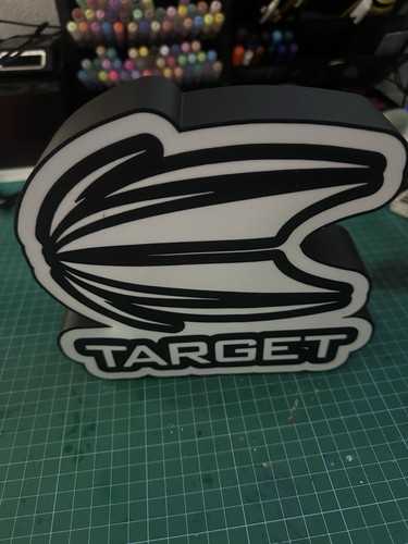 Target leuchtschild druck - 3d,