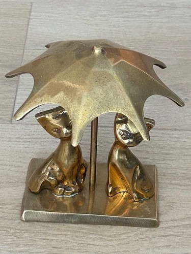 Messing figur katzen - messing,