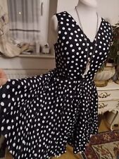 TANZKLEID STANDARDKLEID TUNIERKLEID Gr.38 PETTICOAT SCHÖN SCHWARZE WEIßE TUPFEN