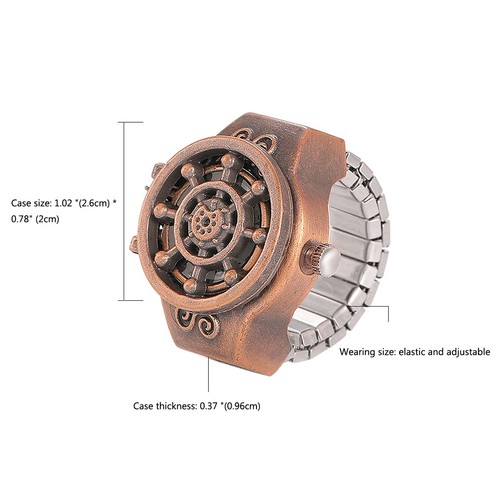 Ringuhr edelstahl analog quarz - ringuhr,