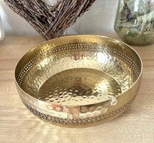 NEU Deko-Schale Edelstahl Gehämmert Gold