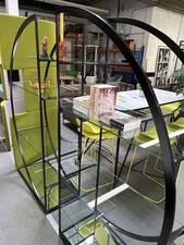 Milo Baughman Wandregal 70er Jahre Glas 210x183cm schwarz