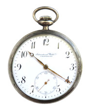 IWC 800 Silber Herren Taschenuhr Handaufzug - 52-19 H5 Probes Scafusia - 1929