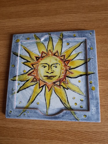 Keramikbild sonne - keramikbild, "sonne"
