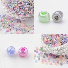 Perlen 2mm 3mm 4mm pastell mix