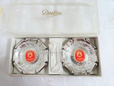 Gewürzschalen von Deetjen versilberte Unterteller Kristallschalen