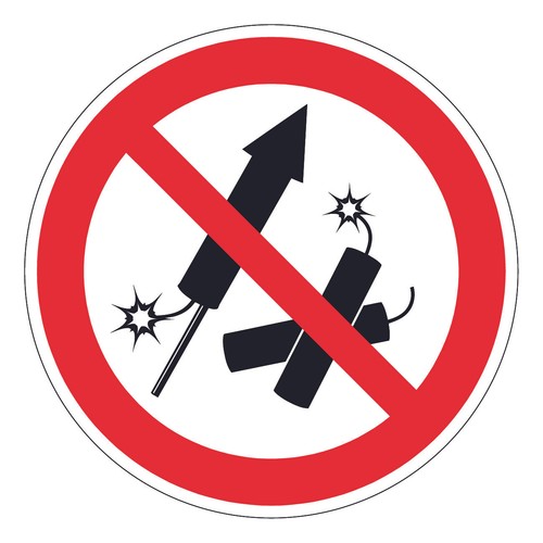 Aufkleber feuerwerk verbot - aufkleber,