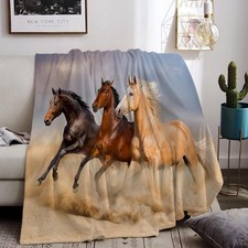 Kuscheldecke mit pferdmotiv - mit,