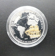 SAMOA  2009 - 10 Dollars in Silber, PP - SCHIFFE HMS Beagle  Charles Darwin