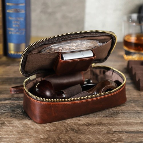 Echt leder tabak - echt, etui