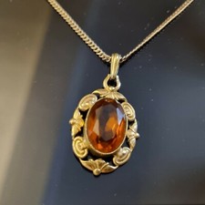 Art Deco Halskette vergoldet