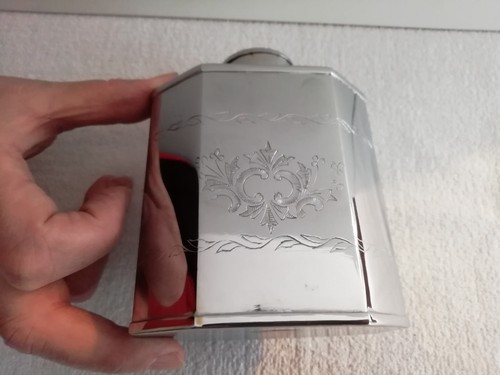 Teedose messing silberfarben - teedose,