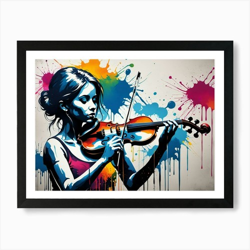 Mädchen spielt violine - spielt,