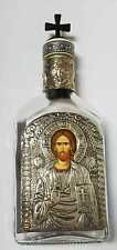 Weihwasser Flasche für 200ml echt Silber Ikone Jesus Christus Holy Water bottle