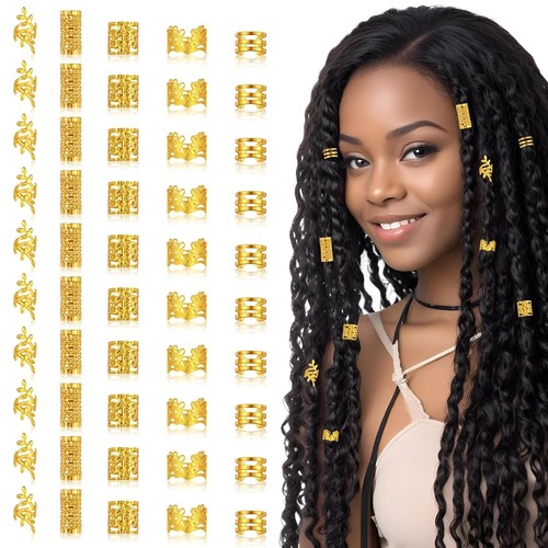 Haarschmuck gold dreadlocks - haarschmuck,