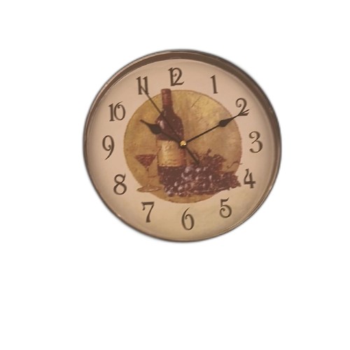 Wanduhr vintage weinmotiv - wanduhr,