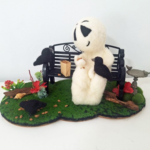 Geist figur aus filz - aus,