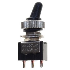 ✅Mini Kipp-Taster 3polig Funktion Taster 3A / 250V mit Wasserdichter Schutzkappe