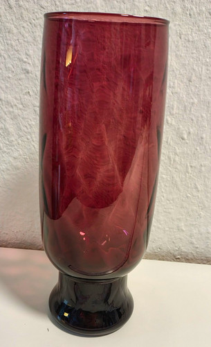 Glasvase vase zylinder burgund - glasvase,