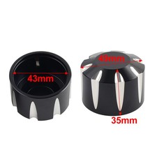 Paar schwarze Abdeckkappen