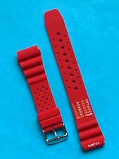 Uhrband Diver wasserfest 20 mm rot Ersatzband  Uhrenarmband Taucherband E