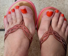 Gr. 38 Zehentrenner Damen rot