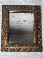 Antiker Kleiner Spiegel Gold Barock  36x30.5cm