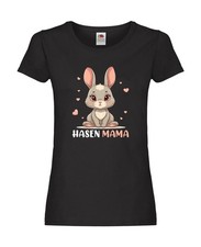 Hasen Mama | Hase | Kaninchen | Ostern Damen Shirt Schwarz