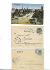 Deutsches Reich 3 alte Postkarten gestempelt