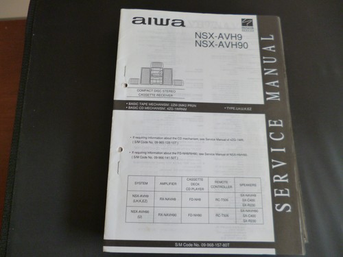 Original service manual - original, aiwa