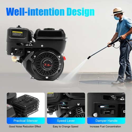 Takt 5hp benzinmotor - 4-takt, 7.5hp