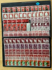 Bund Postfrisch rote Marken auf 2 Steckkarten