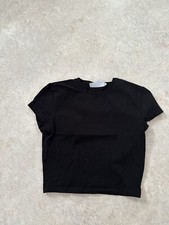 WEEKDAY Damen Shirt, bauchfrei, Gr. S, schwarzGr. S, 