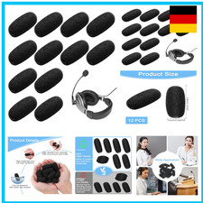 12 Stück Schaumstoff Ersatz Windschutz für Mikrofon und Headset