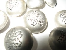  8 knöpfe Silber  Eichenlaub