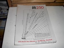 MANITOWOC M 250 RAUPENKRAN 6 SEITEN ENGLISCHE BROSCHÜRE  ALT & RAR