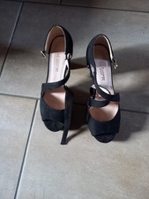 Damenschuhe Riemchen Sandaletten Sandalen 37 Pumps High Heels Peep Toe 