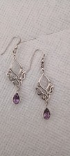 Silber ohrhänger mit amethyst - mit,