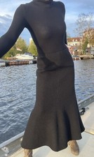 edler langer Walk Wolle Rock Gr.S/36-38 schwarz Ilona Zapf Modeatelier NEU￼ ?