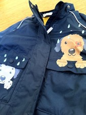 Regenset TCM / Tchibo, Gr. 74/80, Hunde-Motiv Jacke und Hose