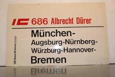 3x ZUGLAUFSCHILDER: IC 686 + 687, EC 7 + 6,  CUXHAVEN - BREMERHAVEN COLBF