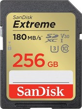 SanDisk Extreme SDXC UHS-I Speicherkarte 256 GB (V30, 180 MB/s Übertragung, 4K)